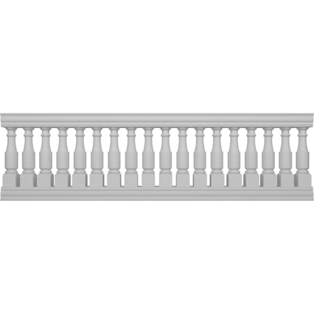 Ekena Millwork Fiberthane Hamilton Balustrade Railing Kit Style J (6 7/8" On-Center Spacing to Pass 4" Sphere Code) BALK37X120HMJ